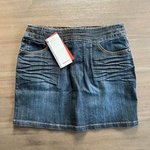 New French Catamini Girls Denim Skirt Adjustable Waist Size 14